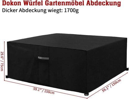 Gartenmöbel Abdeckung 600D Oxford Gewebe, belüftet, wetterfest
