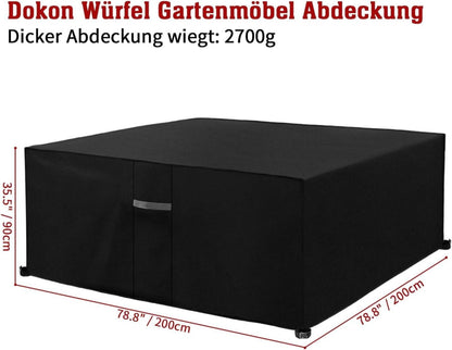 Gartenmöbel Abdeckung 600D Oxford Wasserdicht 200x200x90cm
