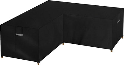 Dokon L-Form Gartenmöbel Abdeckung Winterfest 600D Oxford Ecke