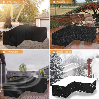 Dokon L-Form Gartenmöbel Abdeckung 600D Oxford Gewebe