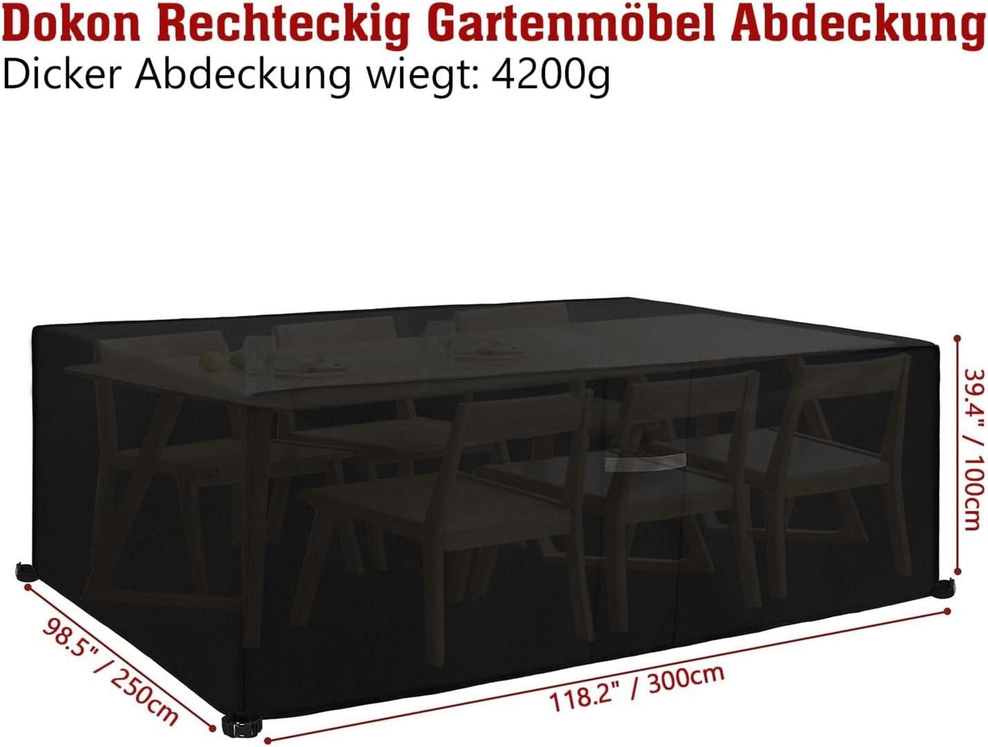 Gartenmöbel Abdeckung Wasserdicht Schwerlast Oxford 600D UV Beständig