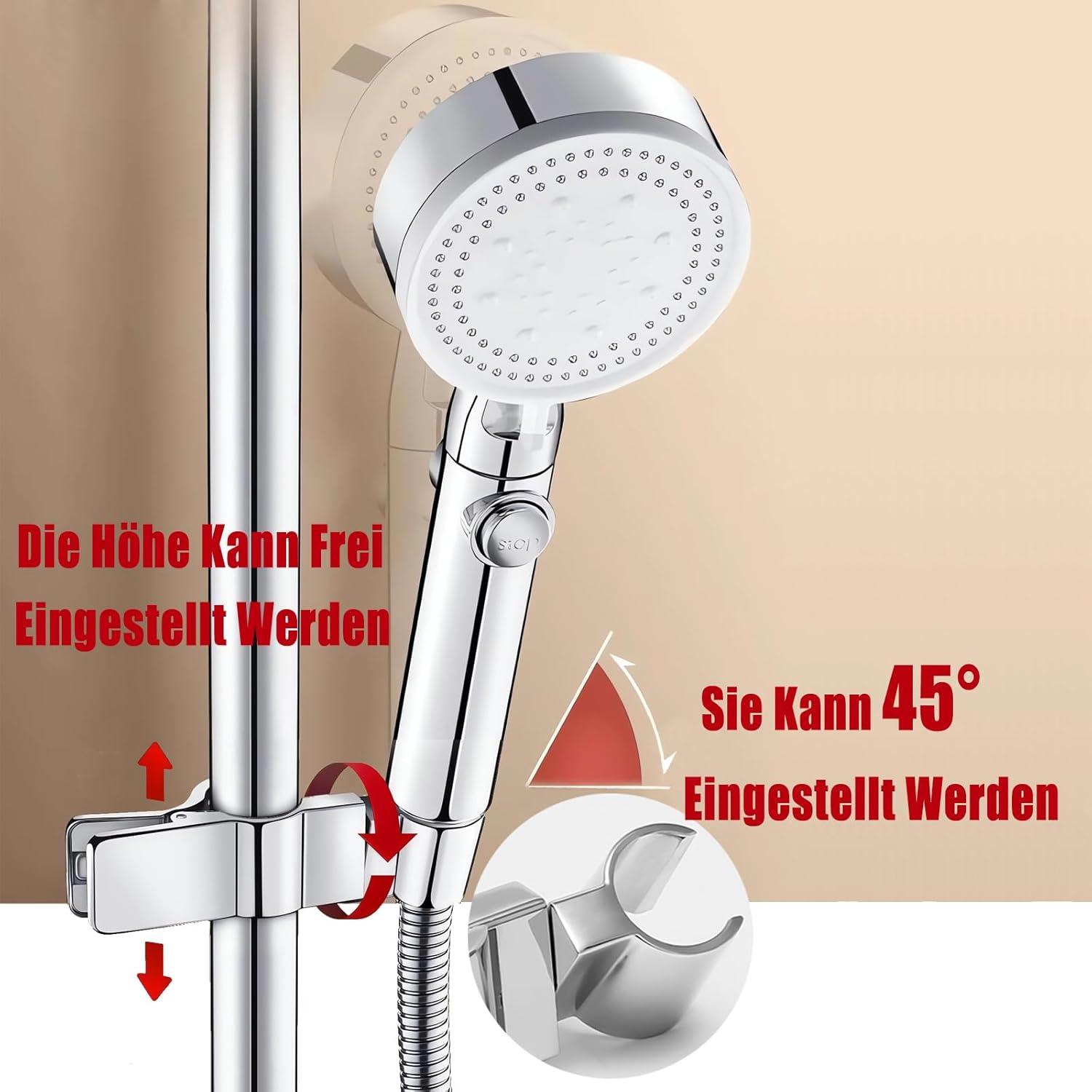 Verstellbare Duschkopfhalterung für Handbrause - 45° Drehbar