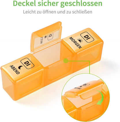 Opret Tablettenbox 7 Tage mit großen Fächern, BPA-frei