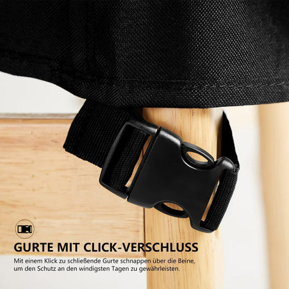 Abdeckung Hollywoodschaukel 4 Sitzer 600D Oxford Schwarz
