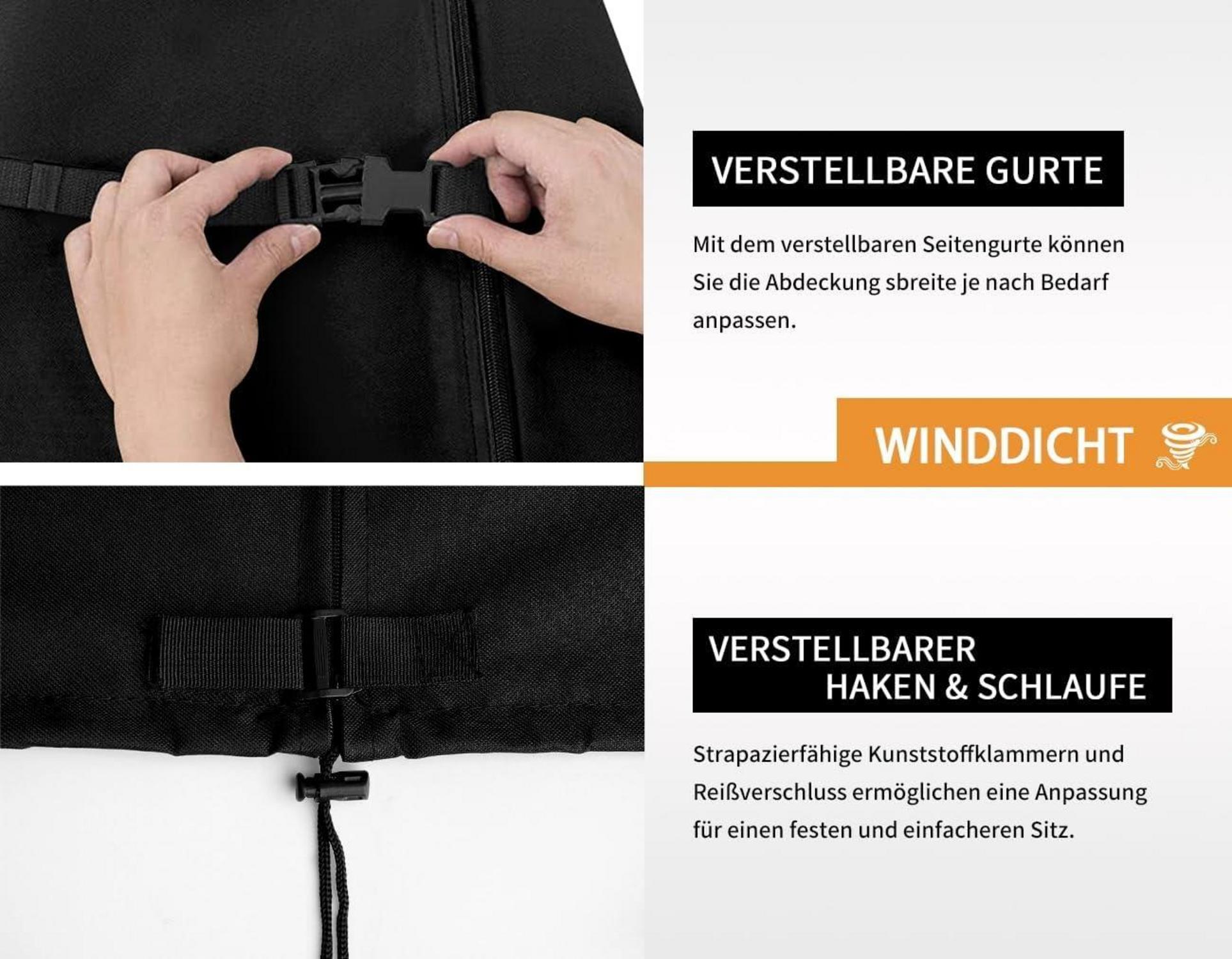 Dokon Sonnenschirm Schutzhülle bis 200cm Ø, Wasserdicht, UV-Beständig, Winterfest