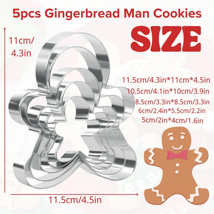 Lebkuchenmann Ausstechformen Set Keks Edelstahl Formen Weihnachtsferien