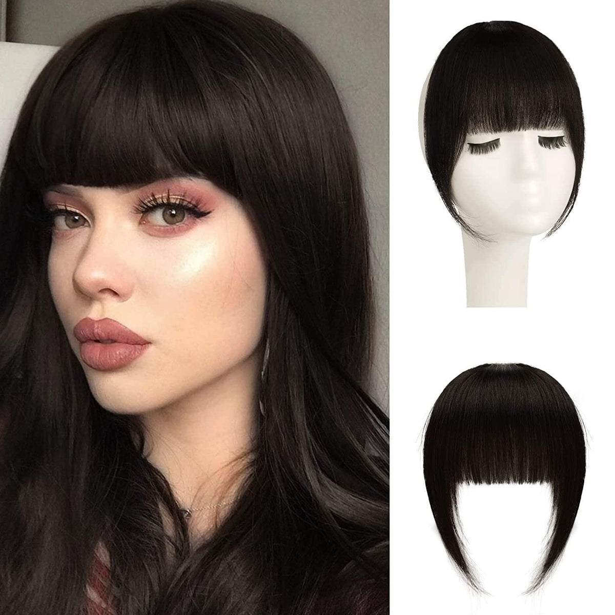Remy Echthaar Pony Clip-In – Französisch, Wispy & Natürliche Farben