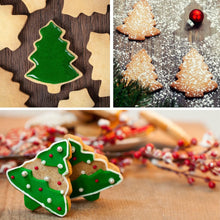 3-teiliges Weihnachtsbaum-Keksausstecher-Set Edelstahl mit