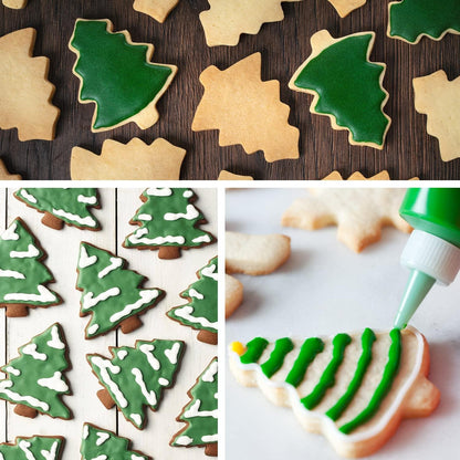 Weihnachtsbaum Ausstecher Set 3-teilig Edelstahl Silikonrand