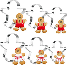 Lebkuchenmann Ausstecher Set 6 Stück Edelstahl Formen Weihnachtsferien