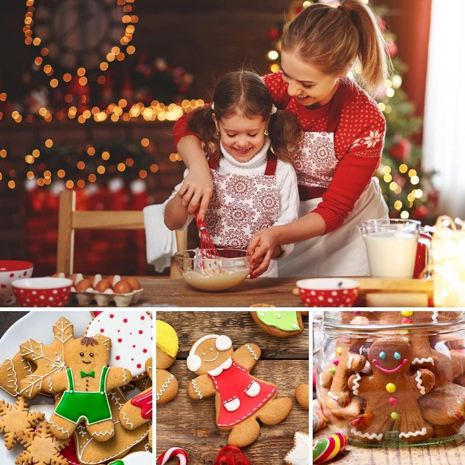 Lebkuchenmann Ausstecher Set 6 Stück Edelstahl Weihnachtsformen