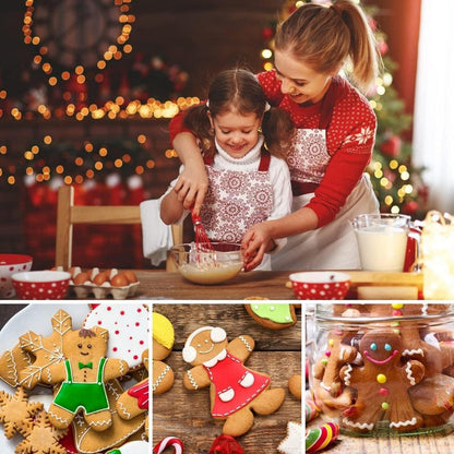 Lebkuchenmann Ausstecher Set 6 Stück Edelstahl Weihnachtsformen