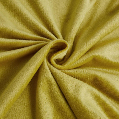 Fleece Bettwäsche Set 135x200 - Warm & Flauschig Gelb-Grau