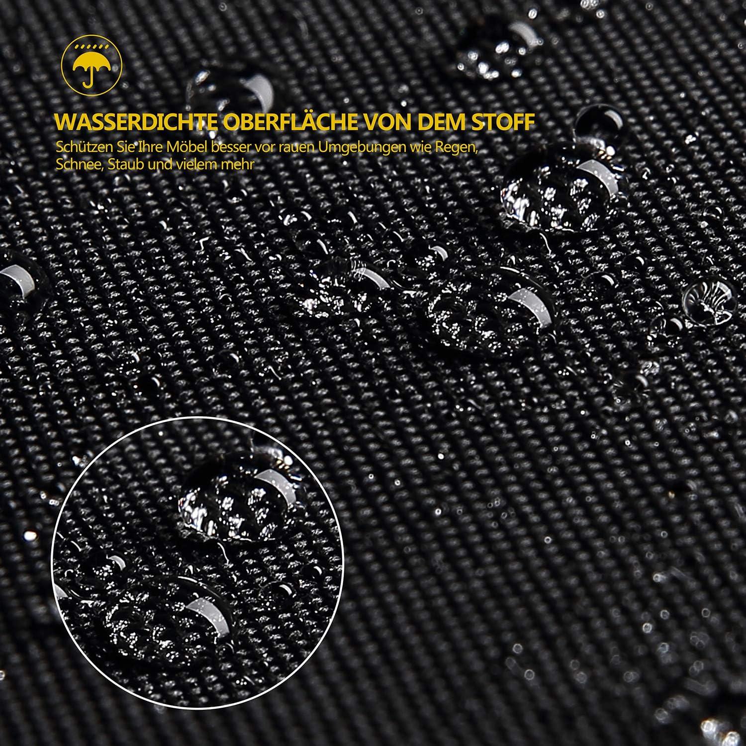 Rasenmäher Abdeckung 600D Oxford 191x110x67cm wasserdicht Schwarz