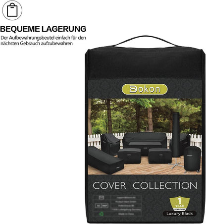 Rasenmäher Abdeckung 600D Oxford 191x110x67cm wasserdicht Schwarz