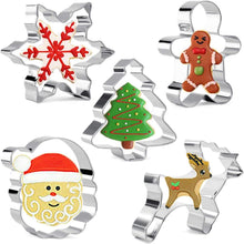 Weihnachts-Ausstechformen Set 5 Stück Edelstahl Backen Lebkuchen