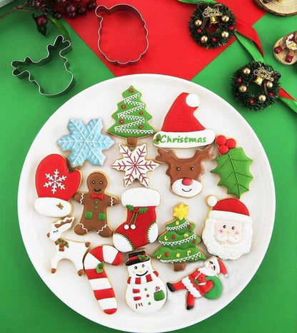 Weihnachts-Ausstechformen Set 5 Stück Edelstahl Backen Lebkuchen