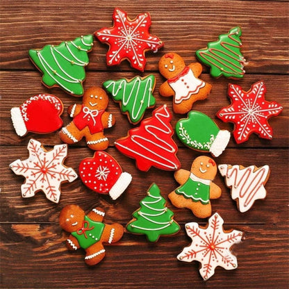 Crethink 5tlg. Weihnachtsausstecher Edelstahl Lebkuchen Weihnachtsbaum