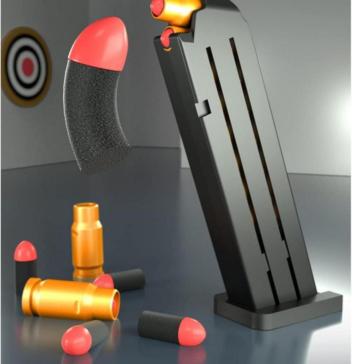 AGDLLYD Wüstenadler Kinder Pistole mit Schalldämpfer und Schaumstoff-Blaster