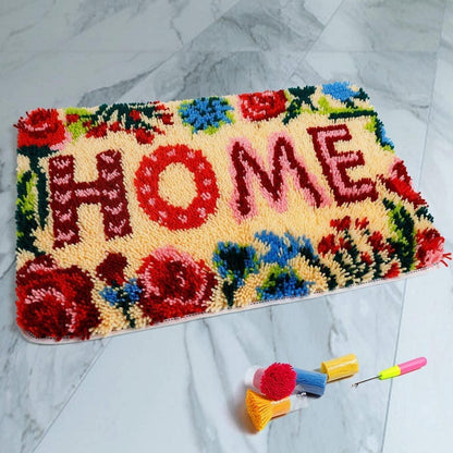 Knüpf-Set Teppich Handarbeit – DIY Bastelset für Zuhause
