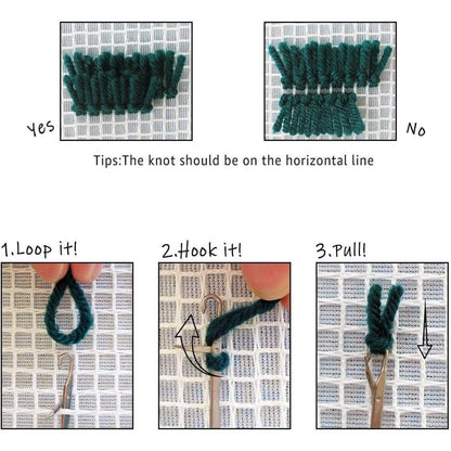 Knüpf-Set Teppich Handarbeit – DIY Bastelset für Zuhause