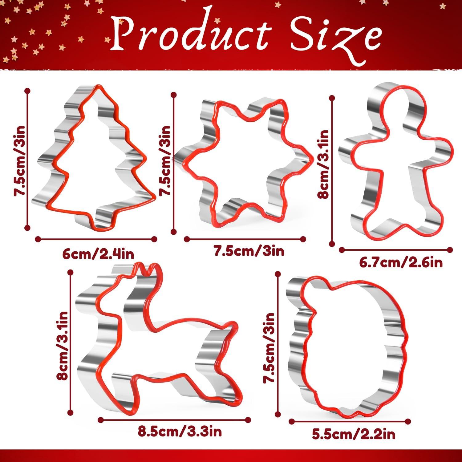 Weihnachts Ausstechformen Set 5-teilig Edelstahl Lebkuchen
