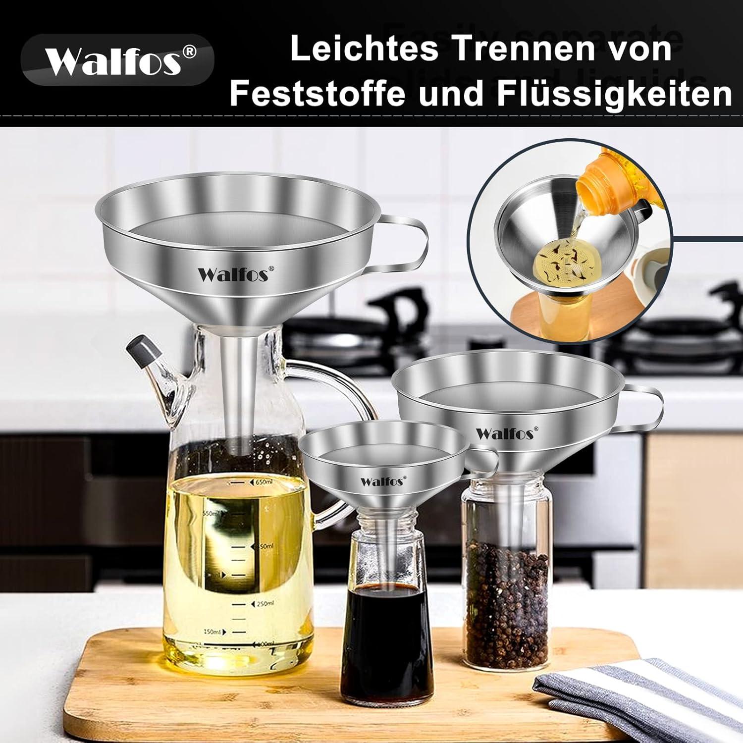Trichter Set Edelstahl 3er Pack 14.4/12.7/10.4cm mit
