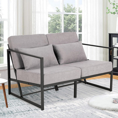 Mingone 2-Sitzer Sofa Hellgrau – Gepolstert & Bequem