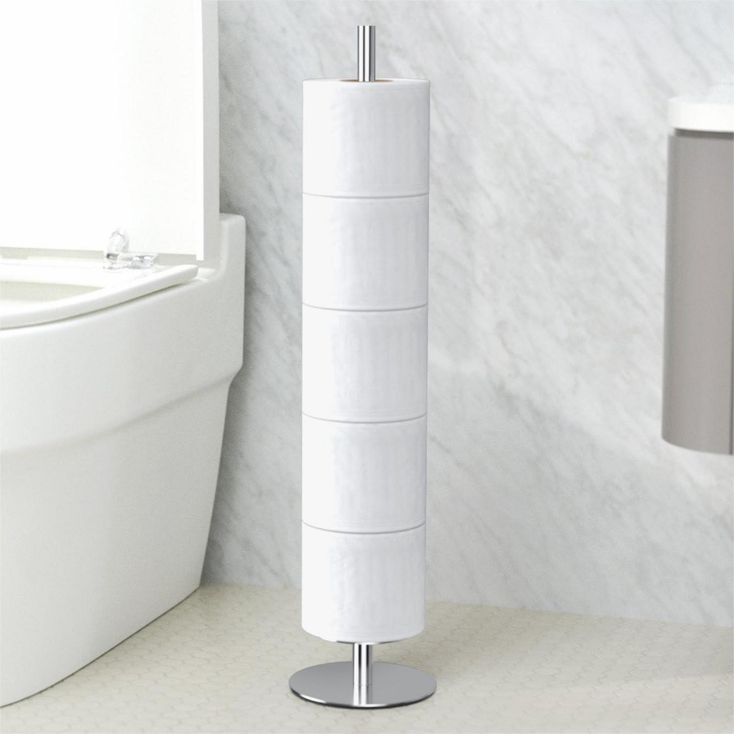 Toilettenpapierhalter Edelstahl freistehend Matt für Bad