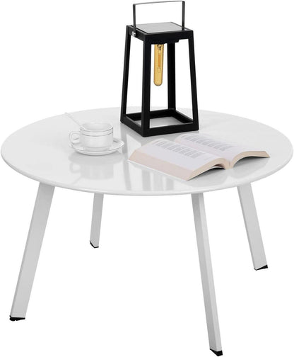 Beistelltisch Metall Garten Rund Sofatisch Kaffeetisch Verstellbare