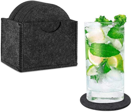 Filz Untersetzer Set Rund Gläser Aufbewahrungsbox 10cm Dicke