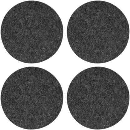 12er Filz Untersetzer Set 10cm Rund Dunkelgrau Aufbewahrung