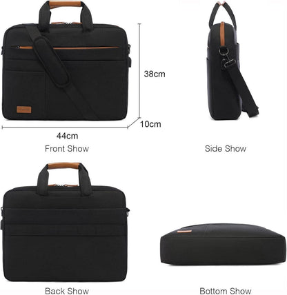 Laptoptasche 17 Zoll Herren Wasserdicht Business Schwarz