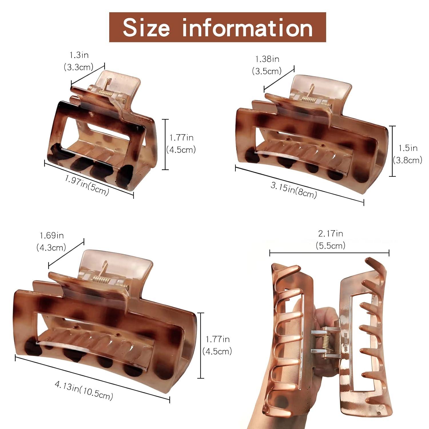 Kavya Haarklammer Set Leopardenmuster Rutschfest Stark Halt
