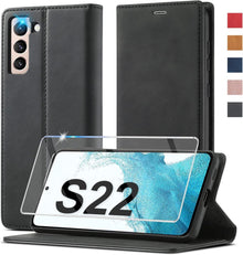 Handyhülle Samsung Galaxy S22 Leder Schutzhülle Wallet Case