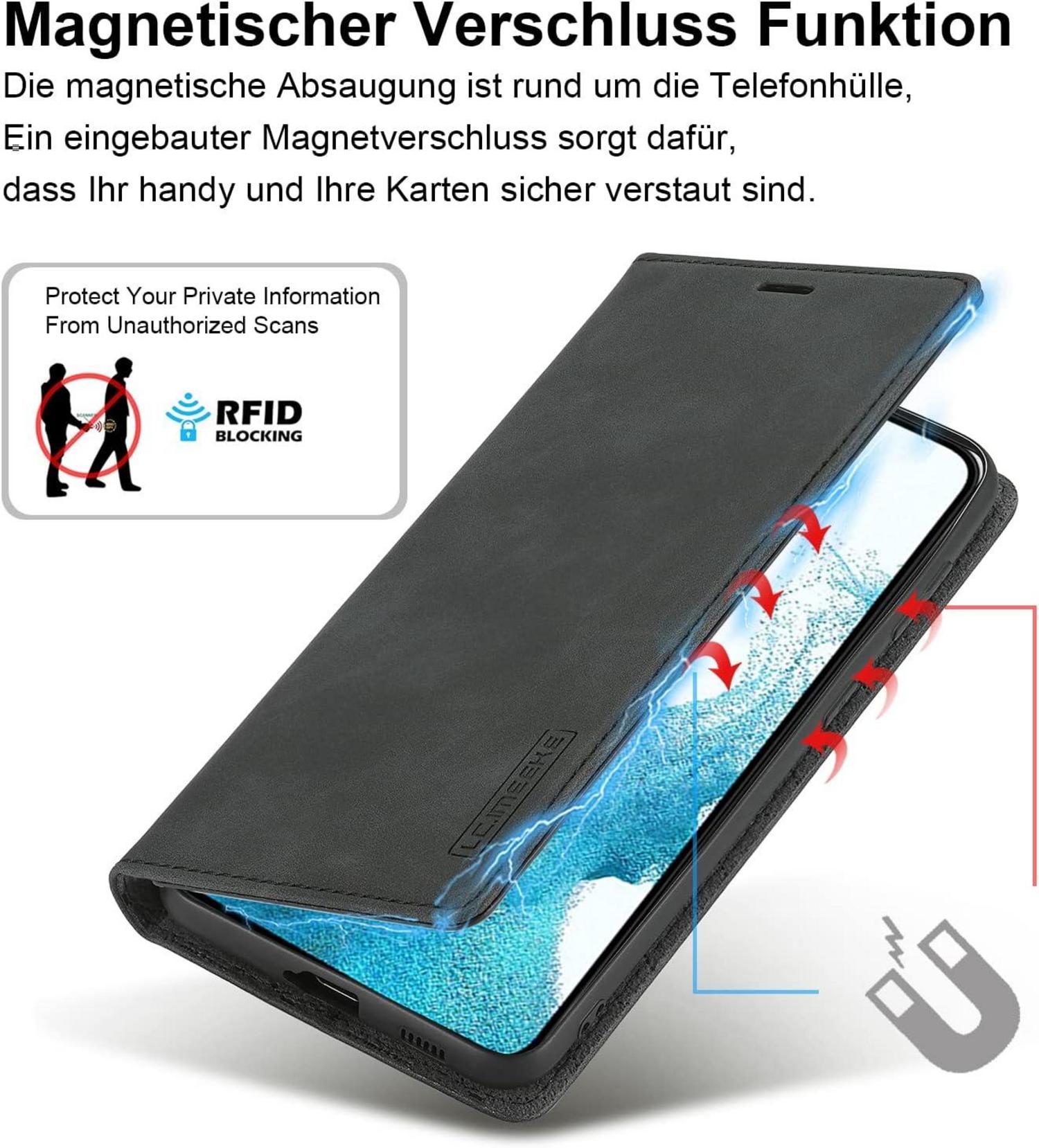 Handyhülle für Samsung Galaxy S22 5G Leder Klappbar Wallet Case