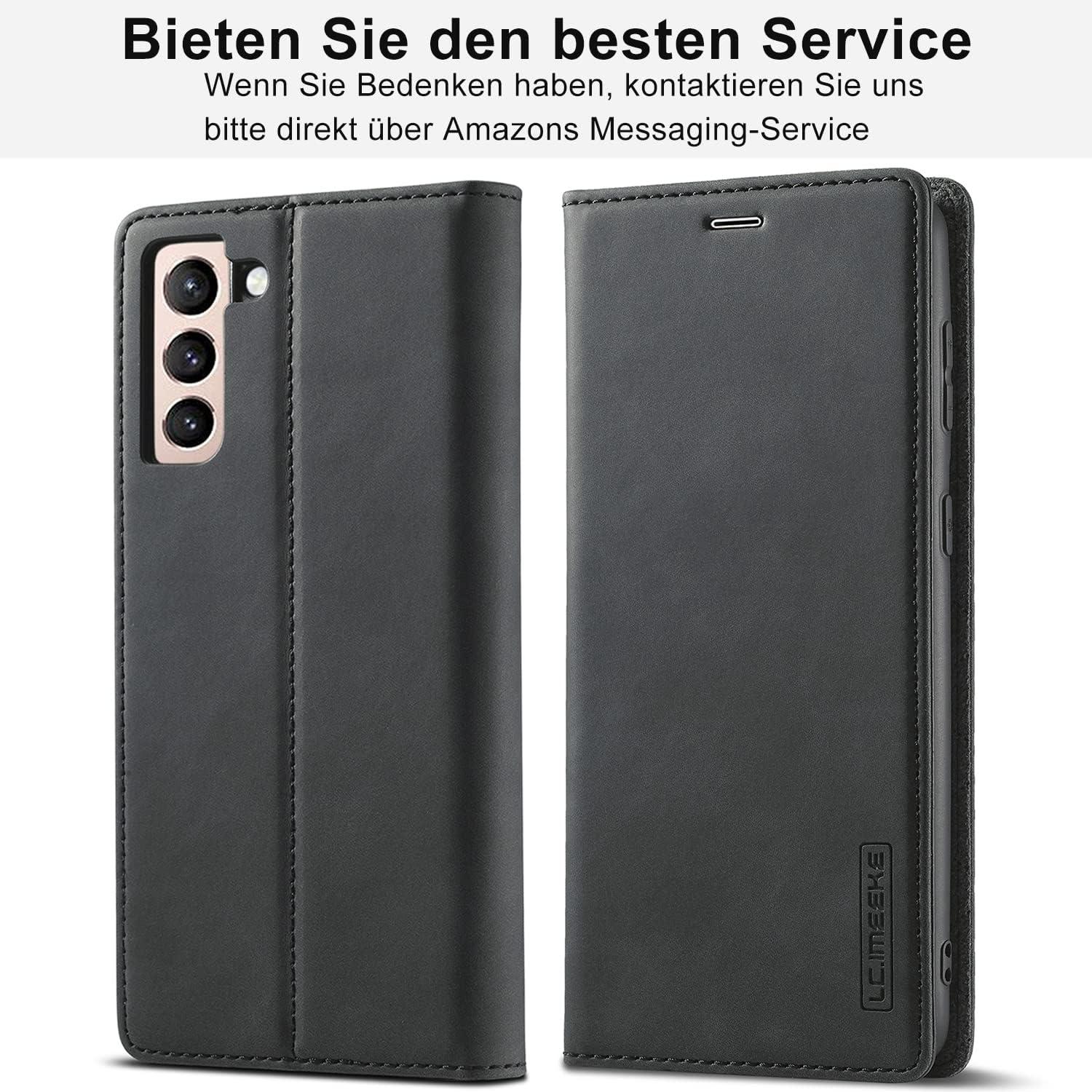 2024 Samsung S22 Handyhülle Leder Wallet Schutzfolie Klappbar