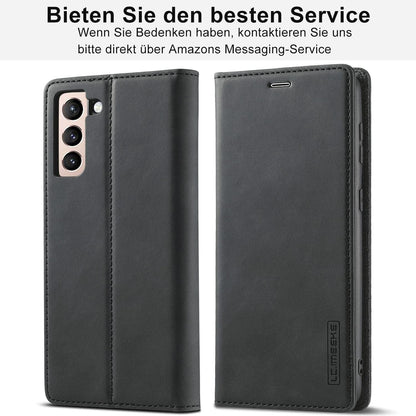 2024 Samsung S22 Handyhülle Leder Wallet Schutzfolie Klappbar