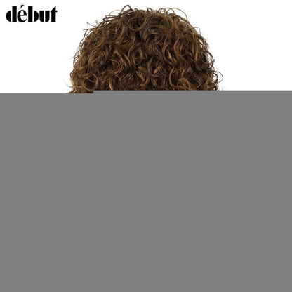 Braune Echthaar Bob Perücke mit Air Pony, 25cm