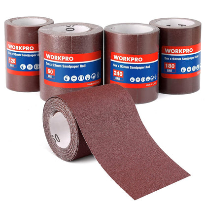 Schleifpapierrollen 93mm x 5m Körnung 60/120/180/240