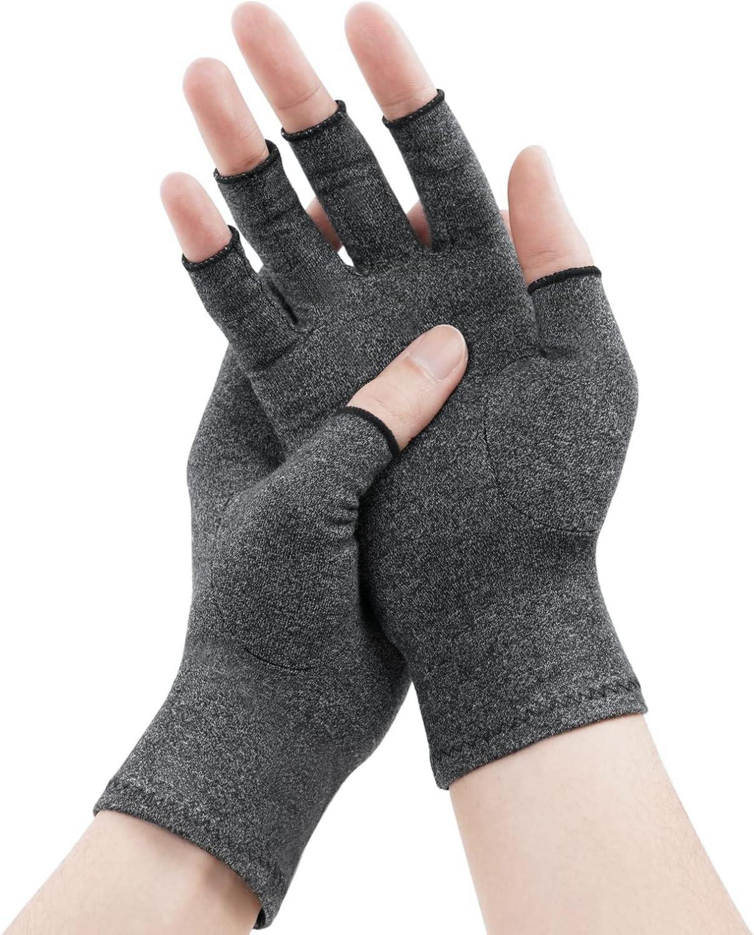 Kompressionshandschuhe für Arthritis & Schmerzlinderung, grau, Größe M