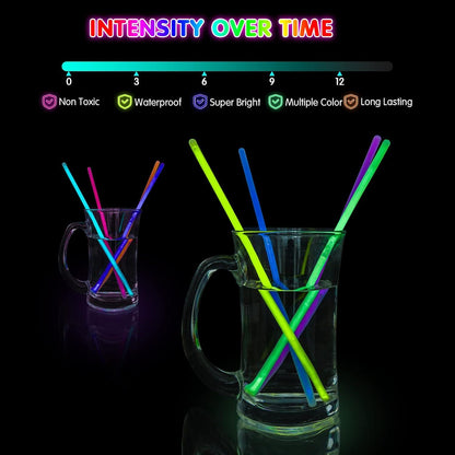 Knicklichter Neon Party Set 246 Stück mit Fingerlichtern