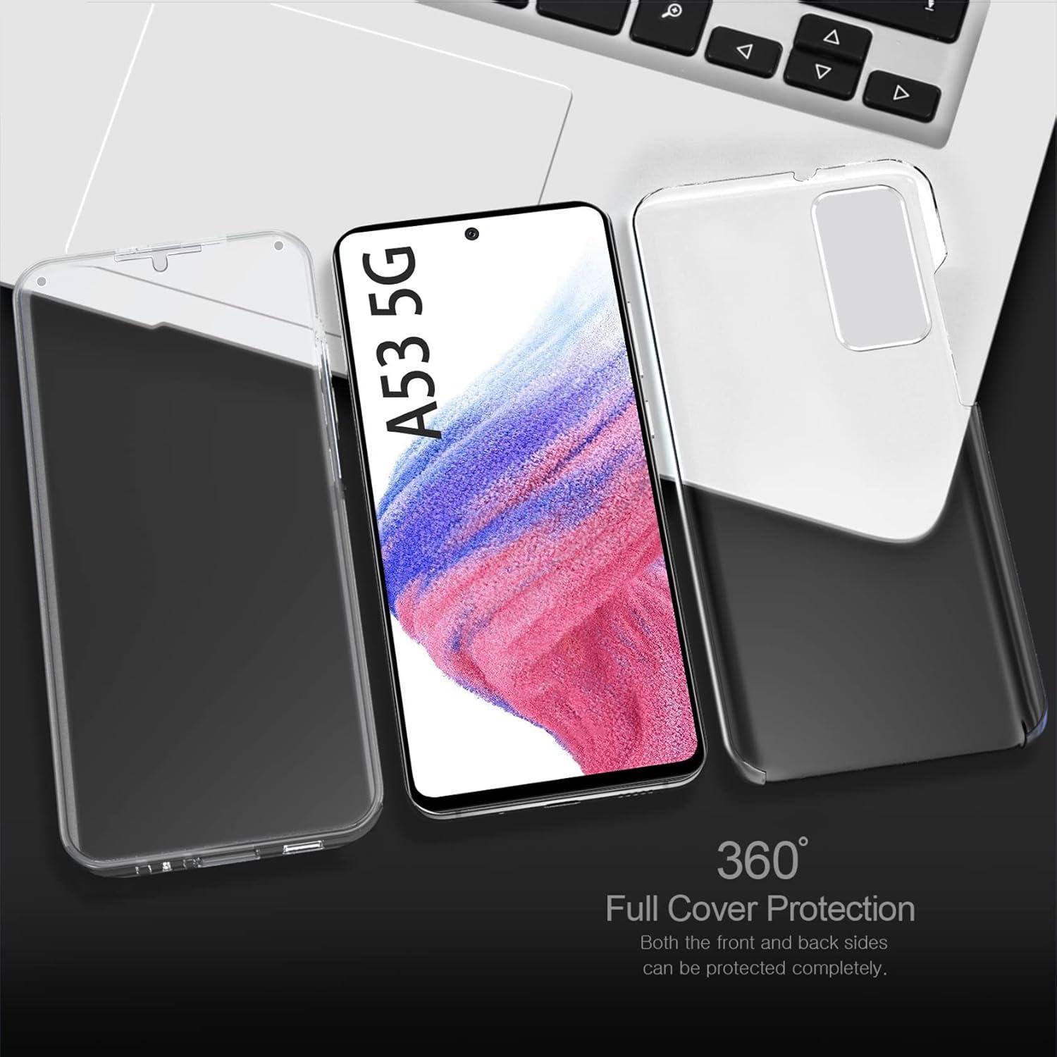 Samsung Galaxy A53 5G Hülle 360 Grad Handyhülle Stoßdämpfend Transparent Schutzhülle