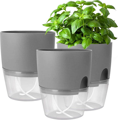 Selbstbewässernder Kräutertopf 3er Set für Küche und Fensterbank