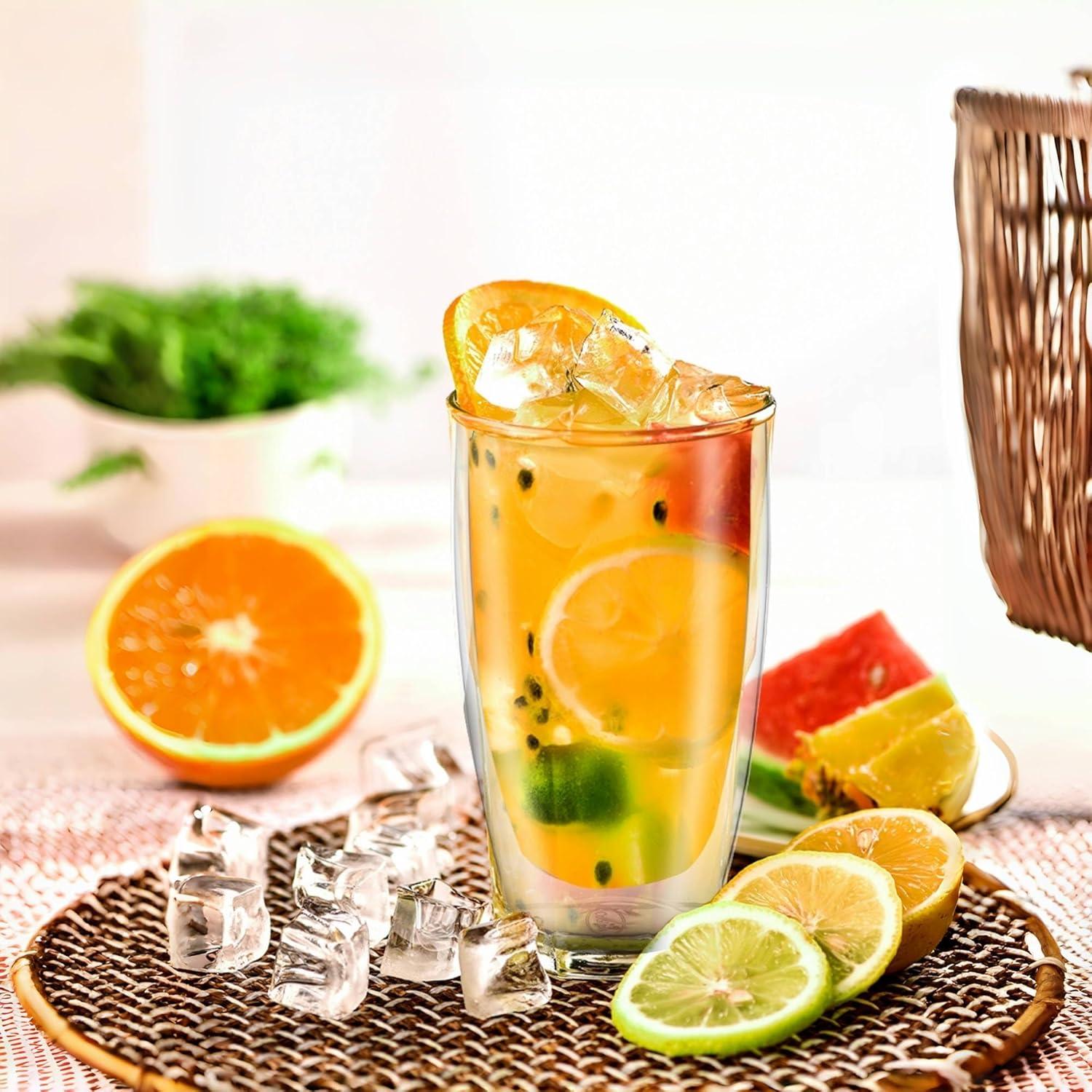 Doppelwandige Thermoglas Latte Macchiato Gläser 400ml 2er-Set