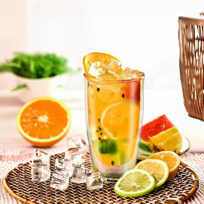 Doppelwandige Thermoglas Latte Macchiato Gläser 400ml 2er-Set