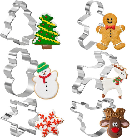 Weihnachts-Ausstechformen für Kinder, 6 Stück, Gebäckausstecher