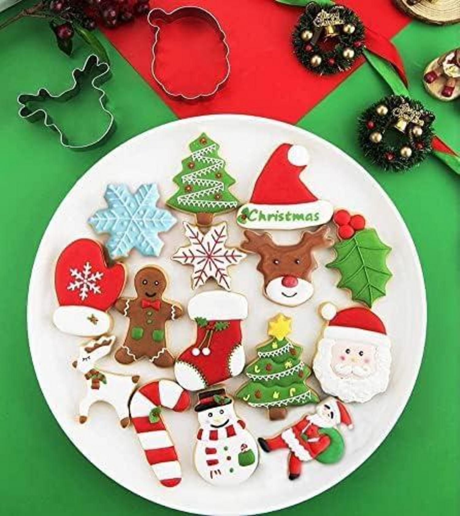 Weihnachts Ausstechformen Kinder Set 6 Keks Gebäck Edelstahl Backformen