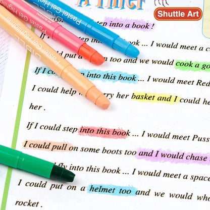 Shuttle Art 10 bunte Gel Highlighter Set feine Spitze