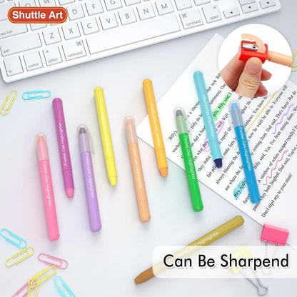 Shuttle Art 10 bunte Gel Highlighter Set feine Spitze
